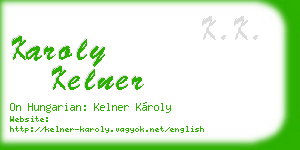karoly kelner business card