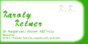 karoly kelner business card